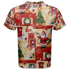 Santa Clause Mail Bird Snow Men s Cotton Tee