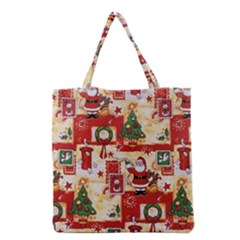 Santa Clause Mail Bird Snow Grocery Tote Bag