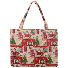 Santa Clause Mail Bird Snow Mini Tote Bag