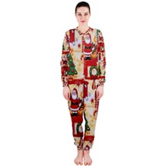 Santa Clause Mail Bird Snow OnePiece Jumpsuit (Ladies) 