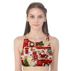 Santa Clause Mail Bird Snow Tank Bikini Top