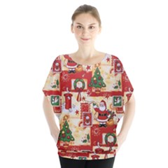 Santa Clause Mail Bird Snow Blouse