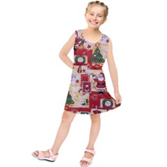 Santa Clause Mail Bird Snow Kids  Tunic Dress