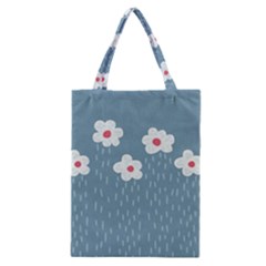 Cloudy Sky With Rain And Flowers Classic Tote Bag by CreaturesStore