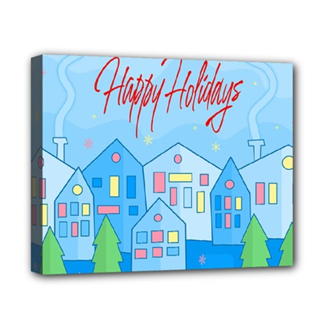 Xmas Landscape - Happy Holidays Canvas 10  X 8  by Valentinaart