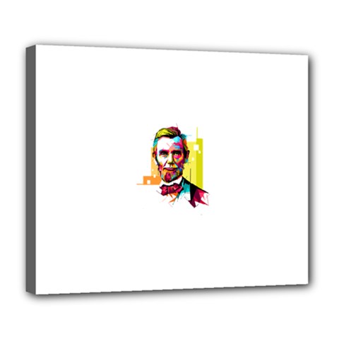 Abraham Lincoln Deluxe Canvas 24  X 20   by bhazkaragriz