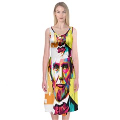 Abraham Lincoln Midi Sleeveless Dress by bhazkaragriz