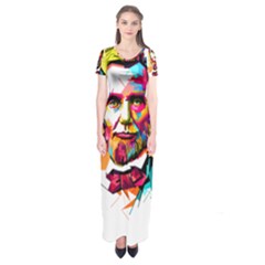 Abraham Lincoln Short Sleeve Maxi Dress by bhazkaragriz