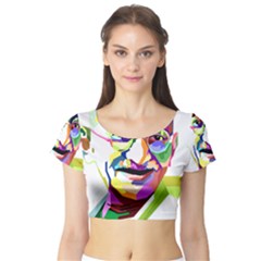 Ghandi Short Sleeve Crop Top (tight Fit)