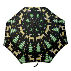 Decorative Xmas reindeer pattern Folding Umbrellas