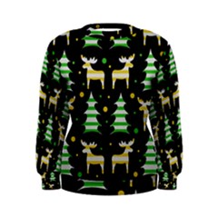 Decorative Xmas reindeer pattern Women s Sweatshirt