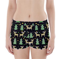 Decorative Xmas reindeer pattern Boyleg Bikini Wrap Bottoms