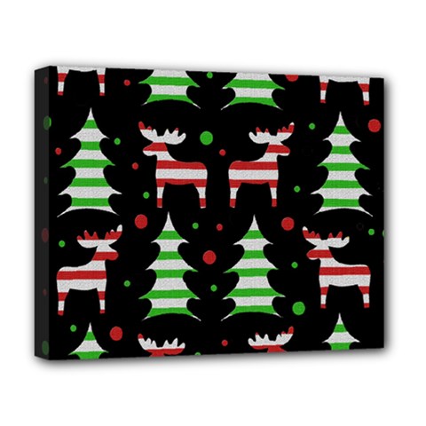 Reindeer Decorative Pattern Deluxe Canvas 20  X 16  