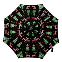 Reindeer Decorative Pattern Hook Handle Umbrellas (small) by Valentinaart