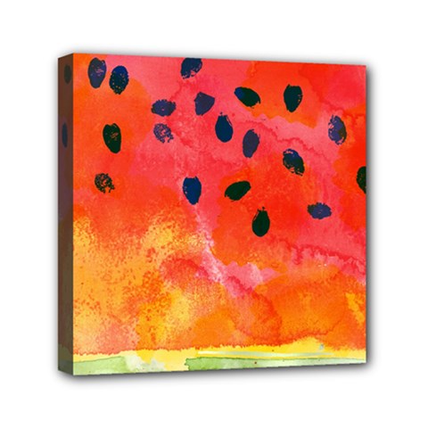 Abstract Watermelon Mini Canvas 6  X 6  by DanaeStudio