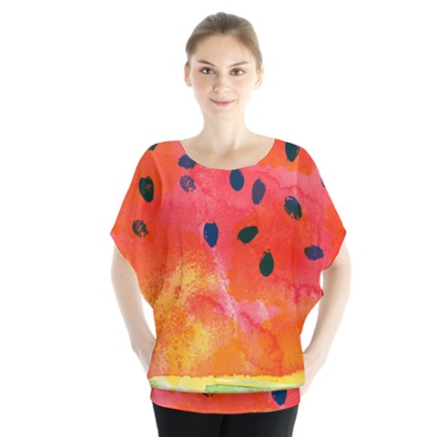 Abstract Watermelon Blouse by DanaeStudio