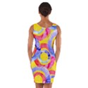 Blue And Pink Dream Wrap Front Bodycon Dress View2