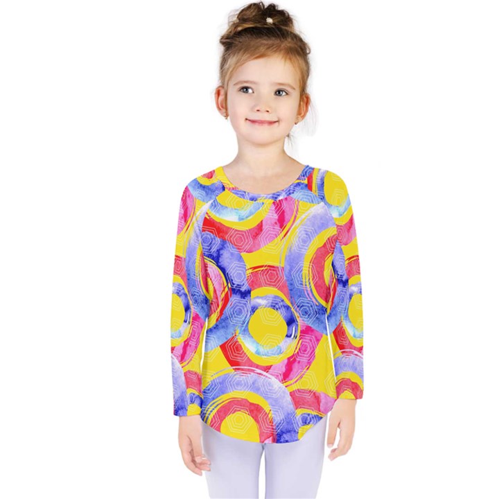Blue And Pink Dream Kids  Long Sleeve Tee