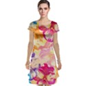 Colorful Pansies Field Cap Sleeve Nightdress View1