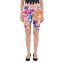 Colorful Pansies Field Yoga Cropped Leggings View1