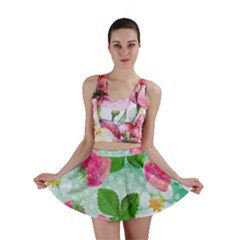 Cute Strawberries Pattern Mini Skirt by DanaeStudio