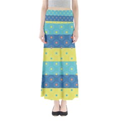 Hexagon And Stripes Pattern Maxi Skirts by DanaeStudio
