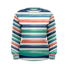 Summer Mood Striped Pattern Women s Sweatshirt by DanaeStudio