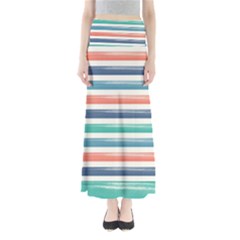 Summer Mood Striped Pattern Maxi Skirts by DanaeStudio