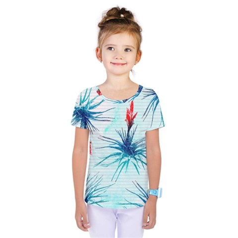 Tillansia Flowers Pattern Kids  One Piece Tee by DanaeStudio