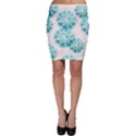 Turquoise Citrus And Dots Bodycon Skirt View1