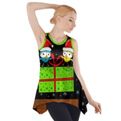 Cute Christmas Birds Side Drop Tank Tunic by Valentinaart