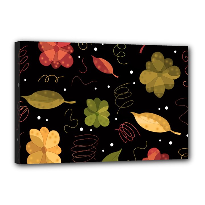 Autumn flowers  Canvas 18  x 12 