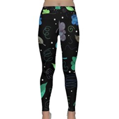 Blue And Green Flowers  Classic Yoga Leggings by Valentinaart