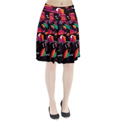 Colorful Abstract Art  Pleated Skirt by Valentinaart
