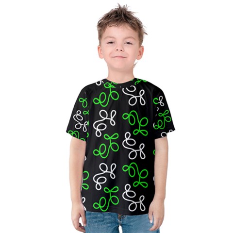 Elegance - Green Kids  Cotton Tee by Valentinaart