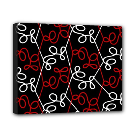 Elegant Red And White Pattern Canvas 10  X 8  by Valentinaart