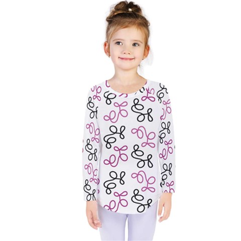 Magenta Elegance  Kids  Long Sleeve Tee by Valentinaart