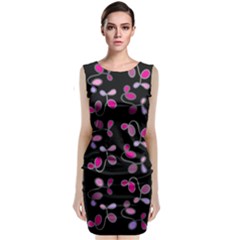 Magenta Garden Classic Sleeveless Midi Dress by Valentinaart