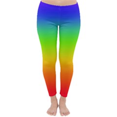 Rainbow Blue Green Pink Orange Classic Winter Leggings