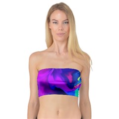 The Perfect Wave Pink Blue Red Cyan Bandeau Top by EDDArt