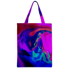 The Perfect Wave Pink Blue Red Cyan Classic Tote Bag by EDDArt