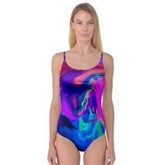 The Perfect Wave Pink Blue Red Cyan Camisole Leotard  by EDDArt