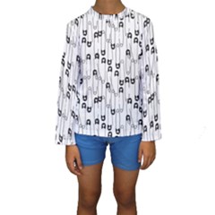 Safety Pin Pattern Kids  Long Sleeve Swimwear by kostolom3000shop