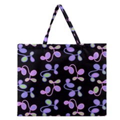 Purple Garden Zipper Large Tote Bag by Valentinaart