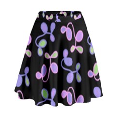 Purple Garden High Waist Skirt by Valentinaart