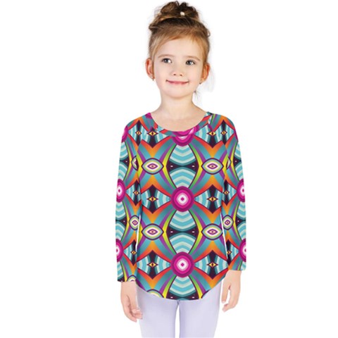 Targets Pattern                                      Kids  Long Sleeve Tee by LalyLauraFLM