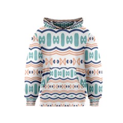 Shapes And Waves                                                                                                                  Kid s Pullover Hoodie by LalyLauraFLM