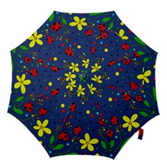 Ladybugs - blue Hook Handle Umbrellas (Large)