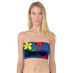 Ladybugs - blue Bandeau Top