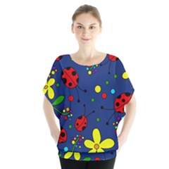 Ladybugs - blue Blouse